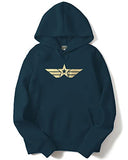 Adro Men'S Cotton Neck Hooded Sweatshirt (H20-Gl-Gap-Sb_Teal_2Xl)