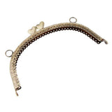 Merishopp 2Xantique Embossed Metal Purse Frame Heart Kiss Clasp Lock Bag Clutch Frame 16.5X9Cm