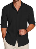 Leriya Fashion Men'S Solid Regular Fit Shirt (Lf-Ms-6242_Black