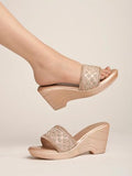 Shoetopia Women'S Mesh Sandal,Golden,4,B0CQLKCTT4