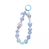Snappsy 6Xcute Bracelet Keychain Beaded Keychain Cute Keychain Wristlet For Wallets Blue