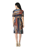 Leriya Fashion One Piece Dress For Women| Midi Dress For Women| Birthday Dress For Women (Large, Multi) Multicolour