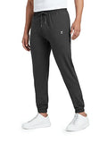 Xyxx Men'S Cotton Modal Joggers - Relaxed Fit Antimicrobial High Stretch Sweat Absorbent Solid Ace Loungewear With Zippered Pockets Drawcord Closure. Coral Grey,Coral GreyApparel,M