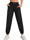 Leriya Fashion High Waist Trouser For Women | Summer Track Pants | Korean Trousers | Joggers Pants (Small, Black)