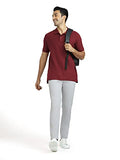Xyxx Cotton Men'S Solid Relaxed Fit T-Shirt (Xy_Cr14_Polo T-Shirt_1_Bold Burgundy, Maroon, Large