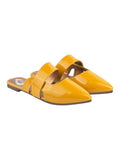 Shoetopia Solid Pointed Toe Yellow Flat Mules For Women & Girls /Eu40,Yellow,7,B0F7LWTCJ5