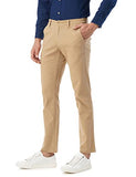 Fyltr Men'S Straight Fit Stretch Cotton Khaki Trousers - Soft Handfeel,Golden Mirage,Golden Mirage,28