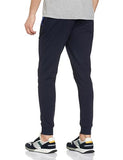 FYLTR Men's Casual Straight Leg Joggers with Stripe Tape Detail - Elasticated Waist with Drawstring | Zip Pockets | Solid Color,Vainly Navy