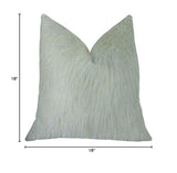 Plutus Brands Plutus Curly Mongolian Fur White Handmade Throw Pillow, 18 X 18