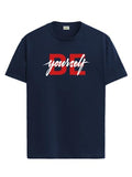 ADRO Men's Solid Regular Fit T-Shirt (RN24-BYO-NB_Navy Blue,Navy Blue