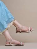 Shoetopia Fashion & Comfortable Casual Beige Sandals For Women & Girls /Eu39,Beige,6,B0F9FPLRPK