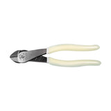 Klein Tools D2488GLW Pliers, Made in USA, HiViz Diagonal Cutting Pliers with Angled Head, Short Jaws, and Glow in the Dark Ha