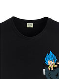 ADRO Tshirt for Men | Anime T Shirt for Men | 100% Cotton Tshirt | Graphic Printed T-Shirt | Chest Printed Tshirt | Gogeta Anime Tshirt | T-Shirts| RN24-STICK-GOGE-BL-2XL Black,Black