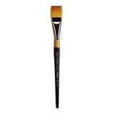 KINGART Premium Original Gold 9550-1 WASH/Glaze Series Artist Brush, Golden Taklon Synthetic Hair, Short Handle, for Acrylic, Wa