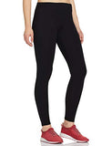 Enamor Essentials Womens Mid Rise Slim Fit Ankle Length Breathable Stretch Lounge Legging - E070-(E070_Jet Black_S)