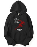 Adro Men'S Cotton Hooded Hoodie (H-B-Sto-Bl_Black_Xl)