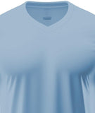 Adro Mens V Neck T-Shirt|100% Combed Cotton T-Shirt|V-Neck Half Sleeve T-Shirt|Vn24-M-Pln-Sk-L Sky Blue