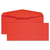 Colored Envelope, #10, 4 1/8 x 9 1/2, Red, 25/Pack