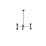 Living District Cade 6-Light Mid-Century Metal Pendant In Black