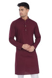 Divisive Men'S Thread Embroidered Cotton Only Slim Fit Kurta (Dkrt631_L_Burgundy)