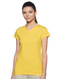Rupa Women'S Solid Regular Fit T-Shirt (Sltvn08Vylw_Yellow_M