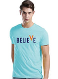 Adro Men'S Believe Design Printed T-Shirt (Xl, Mint)