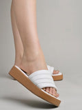 Shoetopia Women'S P-97 White Flat Sandal-7 Kids Uk (P-97-White)-Eu40,White,7,B0D14GPWCB