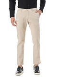 Fyltr Men'S Straight Fit Stretch Cotton Khaki Trousers - Soft Handfeel,Beige,Beige,30