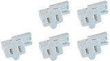 Creative Hobbies White SPT1 Female Slip On Plug, Zip Plug, Vampire Plug, Gilbert Plug, Slide Together Plug Add On Outlet | Pack