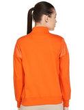 Fyltr Women'S Casual Stand Collar Jacket With Cut And Sew Panel - Full Zip Closure | Side Pockets | Rib Hem & Cuff | Casual Winterwear For Women,Gleaming Orange,Gleaming Orange,M
