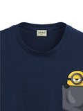ADRO Tshirt for Men | Anime T Shirt for Men | 100% Cotton Tshirt | Graphic Printed T-Shirt | Chest Printed Tshirt | Minion Anime Tshirt | T-Shirts| RN24-STICK-PCMIN-NB-XL Navy Blue,Navy Blue