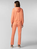 FYLTR Women's Drop Shoulder Hoodie & Joggers Set With Contrast Branded Tape on Sleeve and Jogger Side Seam - Rib Hem & Cuff | Slit Detail at Hem,Peachy Opal