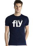 Adro Fly Mens Cotton Printed T-Shirts (R21-M-Fly-Nb_Navy_S)