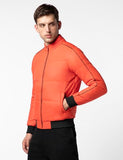 Fyltr Men'S Lightweight Winter Puffer Jacket With Contrast Piping Detail - Stand Collar | Full Zipper | Side Pockets | Ribbed Hem & Cuff,Tangerine Blaze,Tangerine Blaze,2Xl