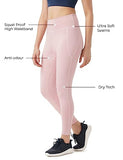 Pumpd Womens Stretchable Leggings -Two Deep Side Pockets Ankle Length Lightweight Anti-Odor Squat Proof Dry Tech Ultra Soft Seams,Pink Strokes,Pink Strokes,2Xl