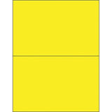 8 1/2 x 5 1/2 Yellow Removable Rectangle Laser Labels