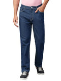 KOTTY Men's Solid Mid Rise Comfortable and Strechable Stylish Jeans(Blue 32),Cobalt Blue