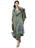 Gosriki Women'S Rayon Blend Solid Straight Kurta With Pant & Dupatta (Raja Saab Green-Vks11-Gs_4Xl_Green_Xxxx-Large),Green,4,B0DT74BT5Y