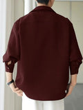 Leriya Fashion Textured Shirts for Men || Casual Shirt for Men || Shirt for Men|| Men Stylish Shirt || Men Fancy Shirt || Men Full Sleeve Shirt || Plain Shirts for Men (Large Maroon),Maroon