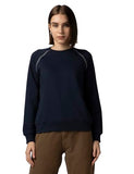Fyltr Women'S Solid Color Raglan Sweatshirt With Full Sleeve - Round Neck | Contrast Flatlock Stitch Detailing | Casual Winterwear For Women,Vainly Navy,Vainly Navy,Xl