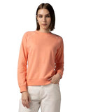 Fyltr Women'S Solid Color Raglan Sweatshirt With Full Sleeve - Round Neck | Contrast Flatlock Stitch Detailing | Casual Winterwear For Women,Peachy Opal,Peachy Opal,Xl