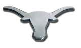 Texas UT Longhorns Auto Metal Emblem (Chrome (Black Trim))