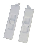 2 5/8 White Tilt Latch Set - 1/4 Nose - 3/16 Snap Style