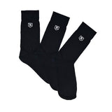 Ruan MenS Socks With Alphabet F (Pack Of 3) | Formal Full Length Socks | Odour Free And Soft | Black