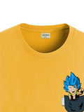 ADRO Tshirt for Men | Anime T Shirt for Men | 100% Cotton Tshirt | Graphic Printed T-Shirt | Chest Printed Tshirt | Gogeta Anime Tshirt | T-Shirts| RN24-STICK-GOGE-MU-L Mustard,Mustard