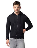 FYLTR Men's Casual Zip-Up Hoodie with Drawstring Detail - Utility Pockets | Full Zipper | Casual Winterwear for Men,Every Ebony