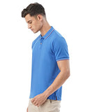 Fyltr Men'S Slim Fit Polo T-Shirt With Contrast Tipping Collar - Soft Handfeel,Blue Crew,Blue Crew,Xl