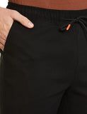 Fyltr Men'S Taper Fit Stretch Cotton Joggers With Elasticated Waistband & Drawstrings,Black Beauty,Black Beauty,34