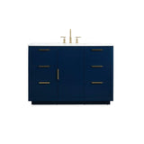 Elegant Decor Blake 48 Aluminum Alloy Mdf Single Bathroom Vanity In Blue