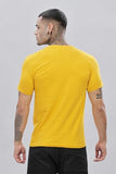 Adro Men'S V Neck Solid Cotton T-Shirt (Vn-M-Pln-Mu_Mustard_L)